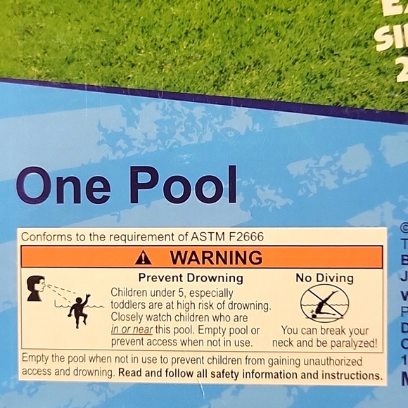 1 NWT H2o Go Family Rectangular Pool 186 Gal Bestway Kid's 6+ - Picture 3 of 7